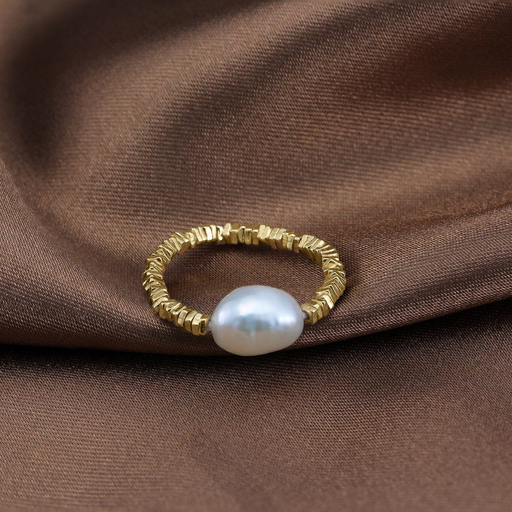 Several Pairs Of Broken Silver 925 Sterling Silver Freshwater Pearl Ring