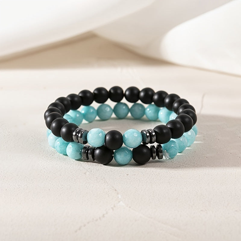Volcanic Rock Bracelet Suit Men And Women Couple Style