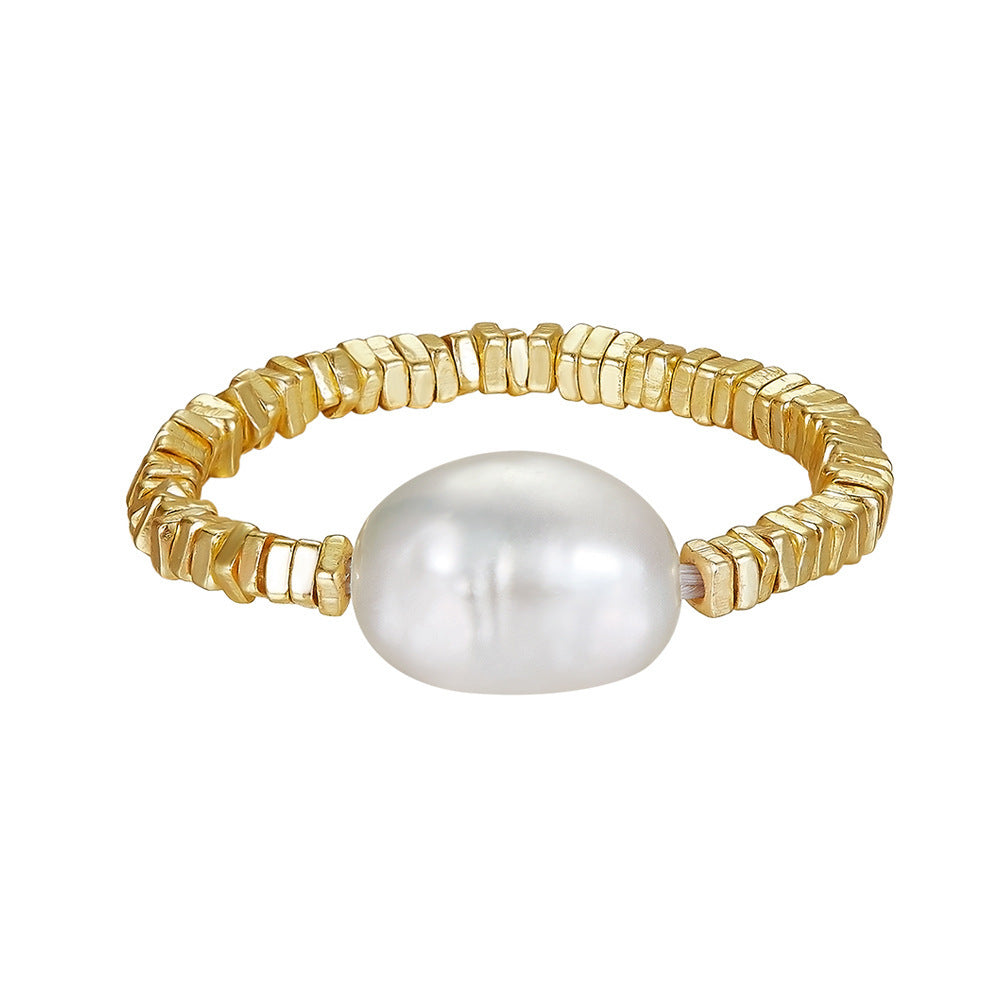 Several Pairs Of Broken Silver 925 Sterling Silver Freshwater Pearl Ring