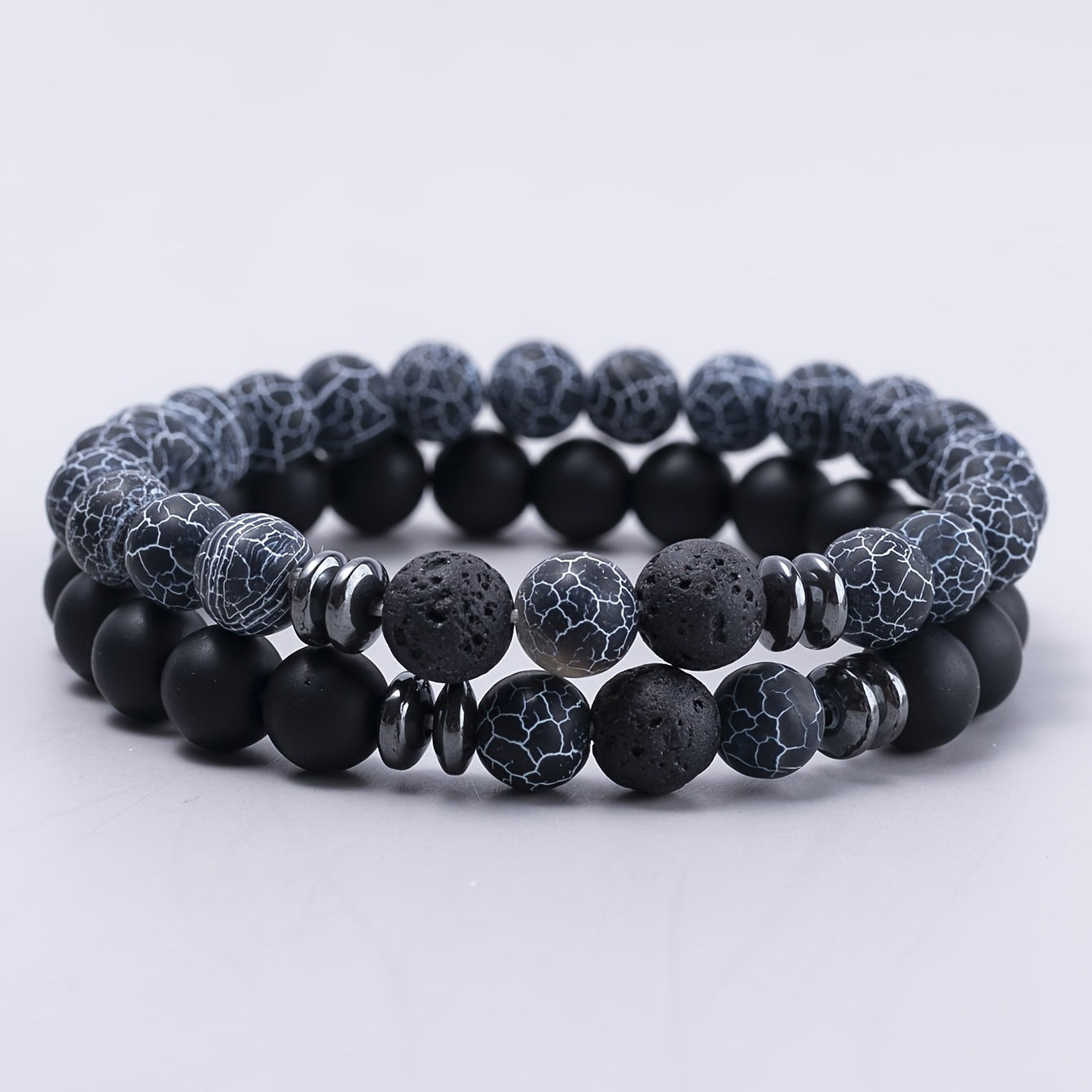 Volcanic Rock Bracelet Suit Men And Women Couple Style
