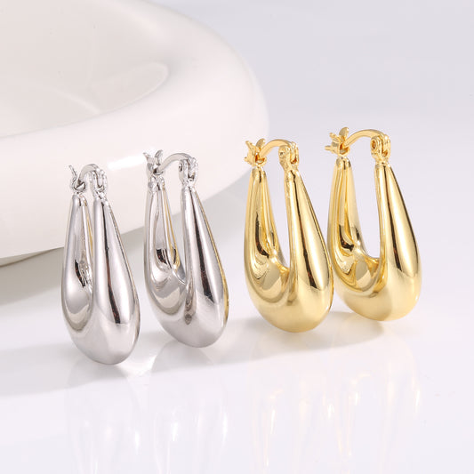 Cold Scenery Surface U-shaped Ear Clip Niche Design Round Face
