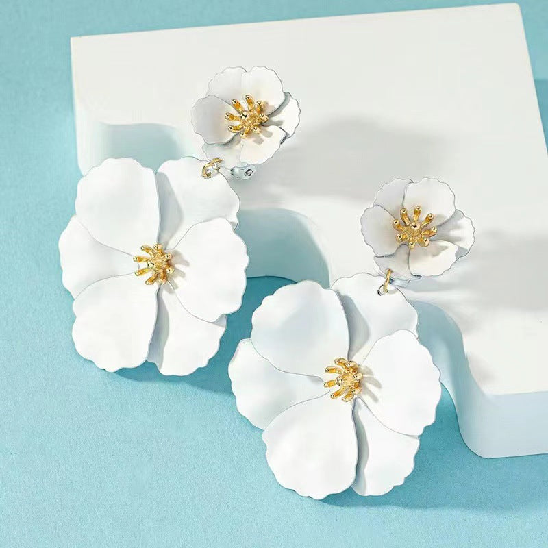 Europäischen Und Amerikanischen Mori Mädchen Blume Ohrringe Retro Lange